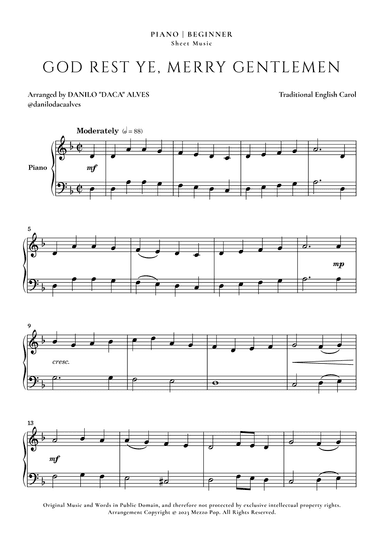 God Rest Ye Merry Gentlemen (arr. Danilo "Daca" Alves)