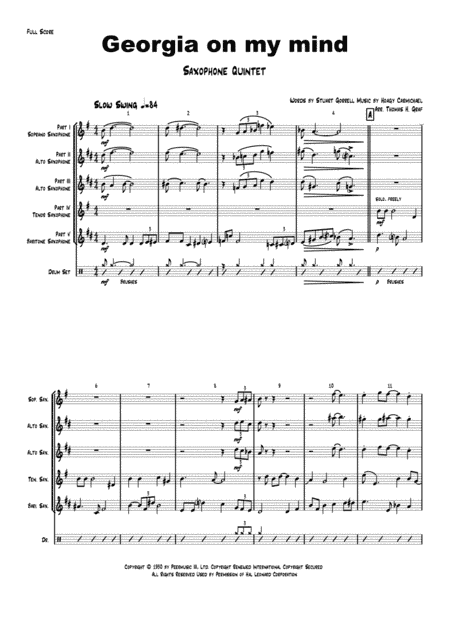 Georgia On My Mind (arr. Thomas H. Graf)