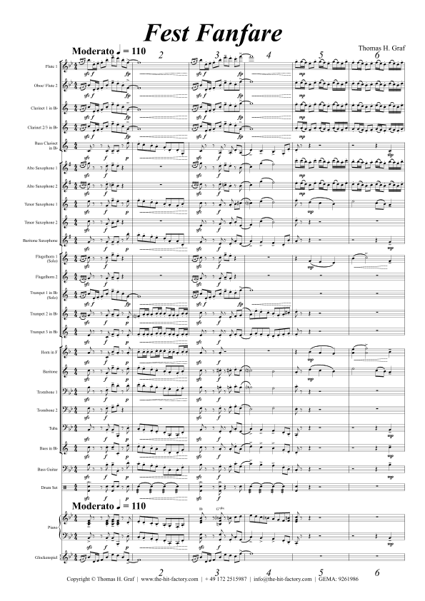 Fest Fanfare - Classical Festive Fanfare - Opener - Concert Band