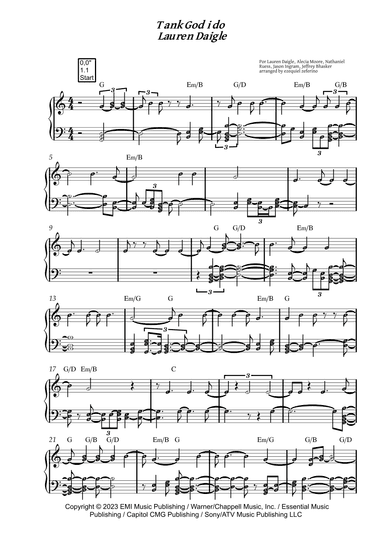 Thank God I Do (arr. ezequiel zeferino edição)