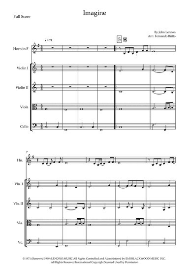 Imagine (arr. Fernando Britto)