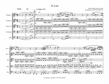 At Last (arr. Dean Mounts)