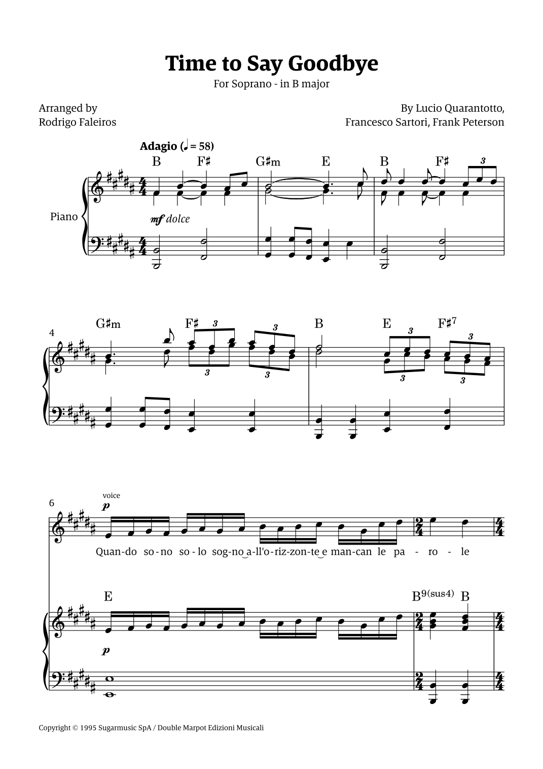 Time To Say Goodbye (arr. Rodrigo Faleiros)