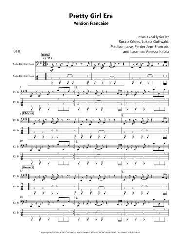 Pretty Girl Era Version Francaise (arr. David Lartey)