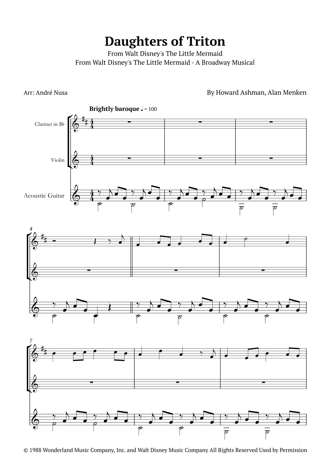 Daughters Of Triton (arr. André Nusa)