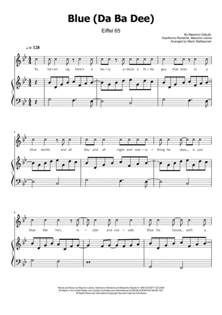 Blue (da Ba Dee) (arr. Mario Stallbaumer)