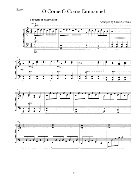 O Come, O Come Emmanuel (arr. Grace Gavrilas)