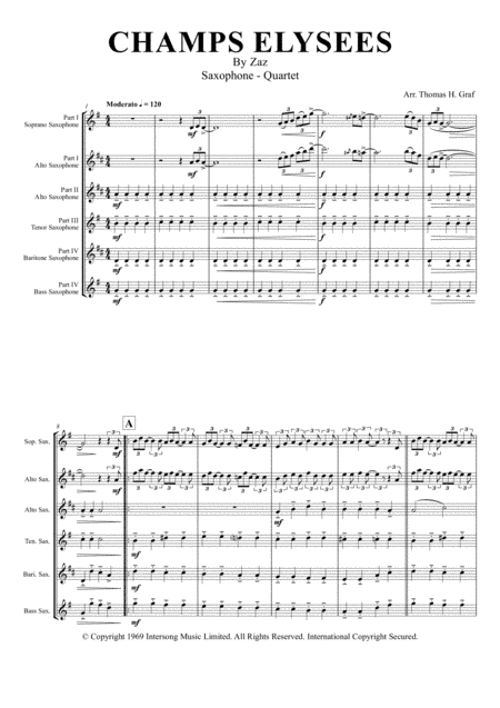Champs Elysees (arr. Thomas H. Graf)