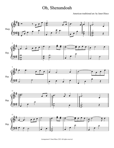 Oh, Shenandoah (arr. Janet Hince)