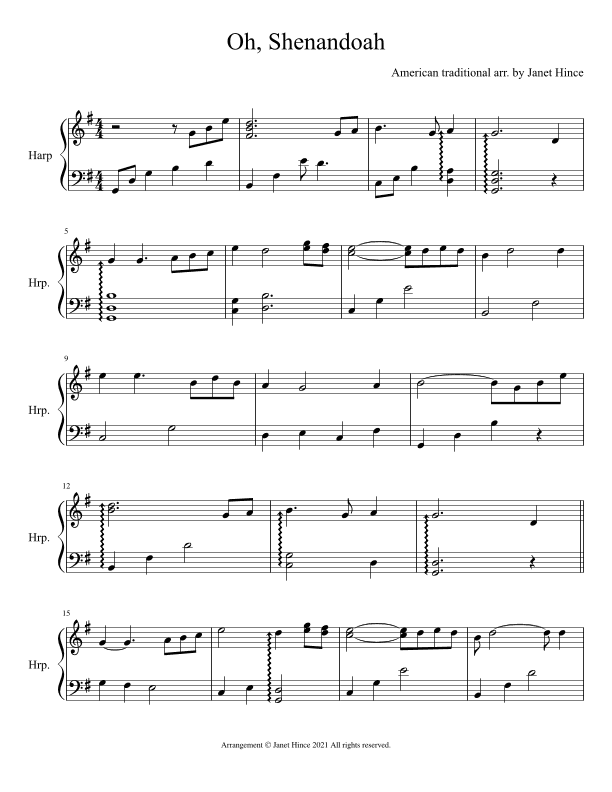 Oh, Shenandoah (arr. Janet Hince)