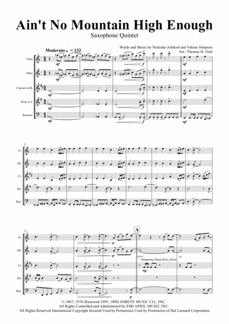 Ain't No Mountain High Enough (arr. Thomas H. Graf)