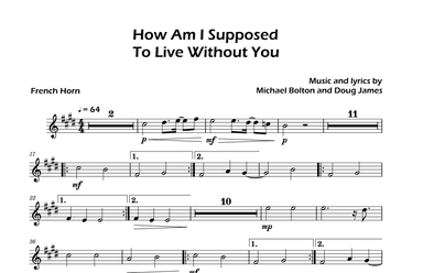 How Am I Supposed To Live Without You (arr. David Lartey)