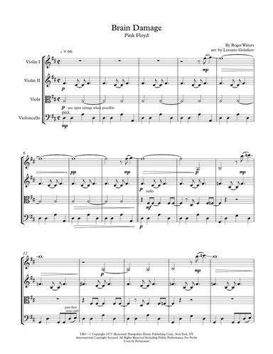 Brain Damage (arr. Lorento Golofeev)
