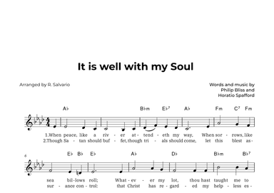 It is Well with My Soul (Key of A-Flat Major) (arr. R. Salvario)
