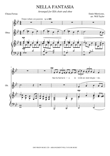 Nella Fantasia (arr. Will Taylor)