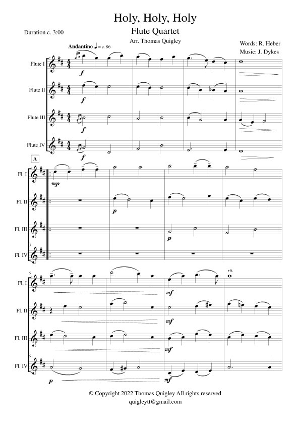 Holy, Holy, Holy (arr. Thomas Quigley)