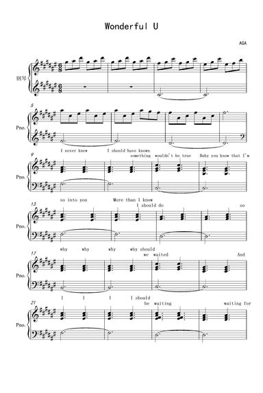 Wonderful U (arr. Aga)