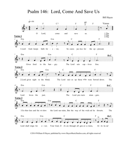 Psalm 146, Lord, Come And Save Us