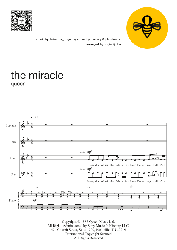 The Miracle (arr. Rogier Ijmker)