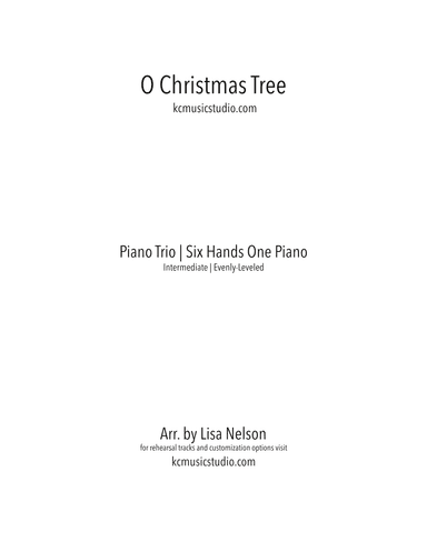 O Christmas Tree Piano Tree (1 piano, 6 hands ), Intermediate (arr. Lisa Nelson)