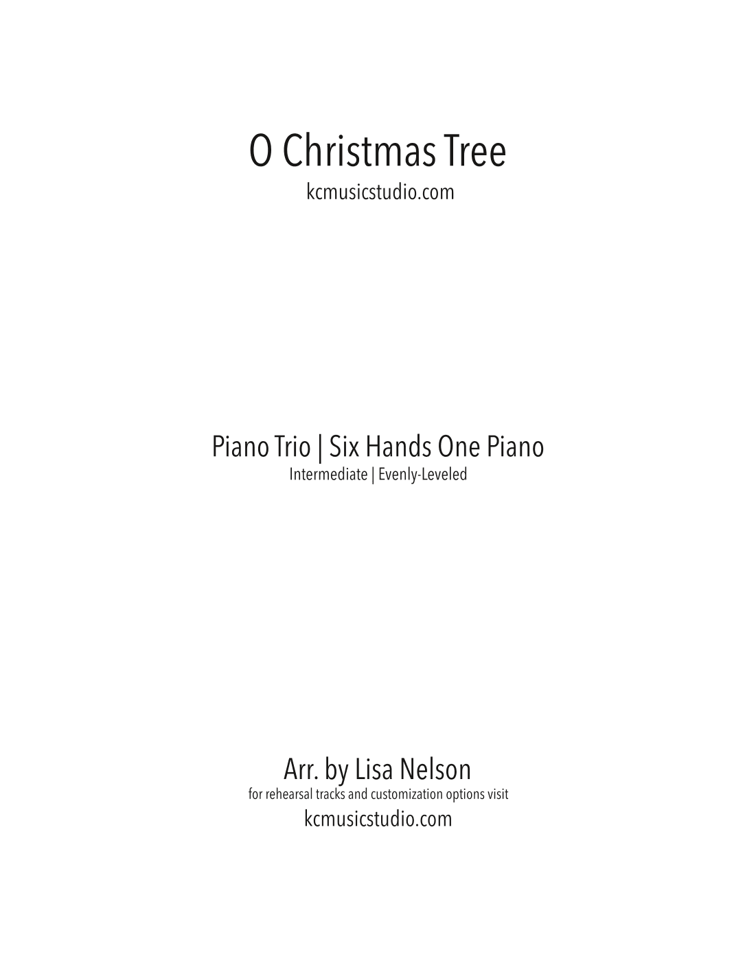 O Christmas Tree Piano Tree (1 piano, 6 hands ), Intermediate (arr. Lisa Nelson)