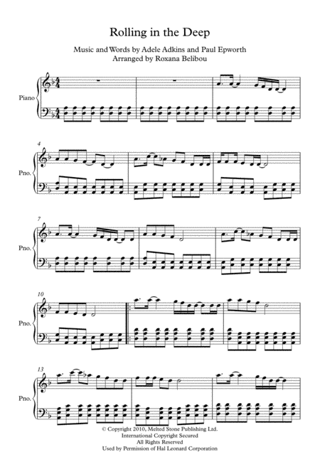 Rolling In The Deep (arr. Roxana Belibou)