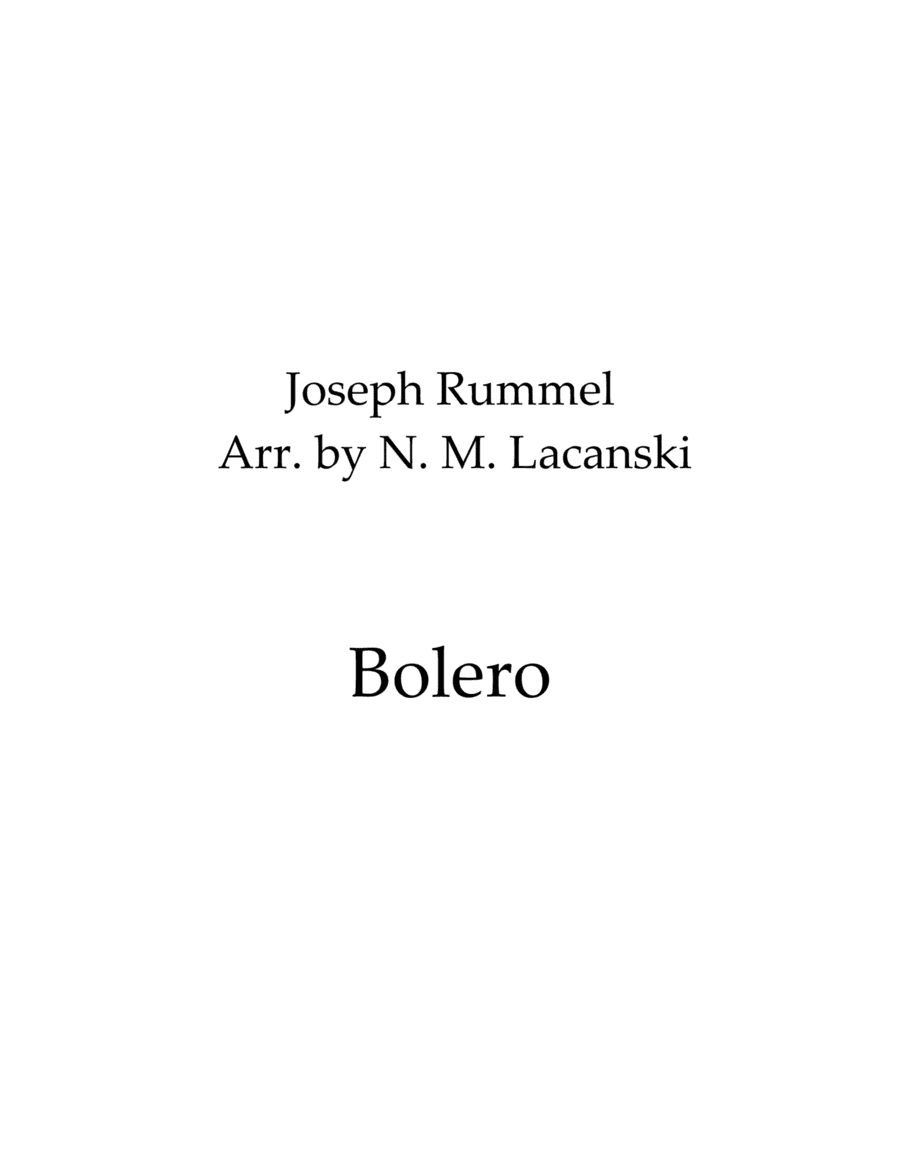Bolero (arr. Nick Lacanski)