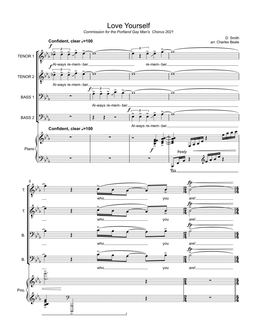 Love Yourself (arr. Charles Beale)
