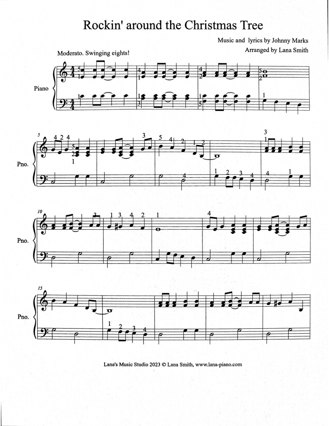 Rockin' Around The Christmas Tree (arr. Lana Smith)
