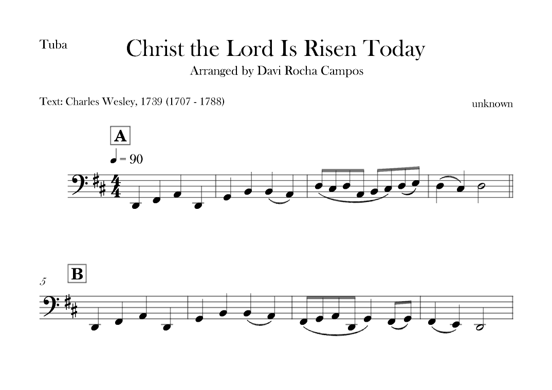 Christ the Lord is Rises today (arr. Davi Rocha Campos)