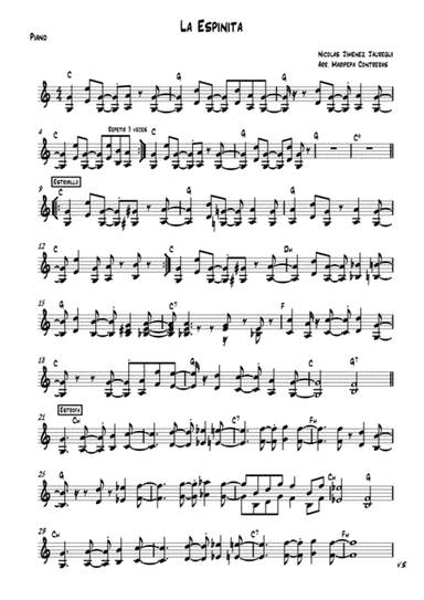 Espinita (arr. M. Contreras)