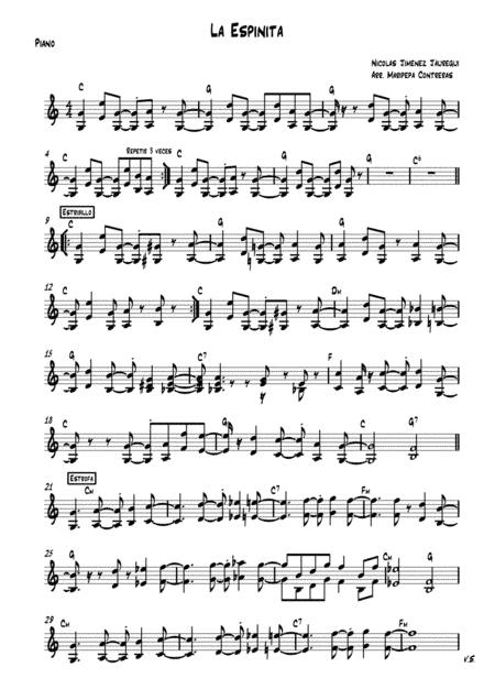 Espinita (arr. M. Contreras)