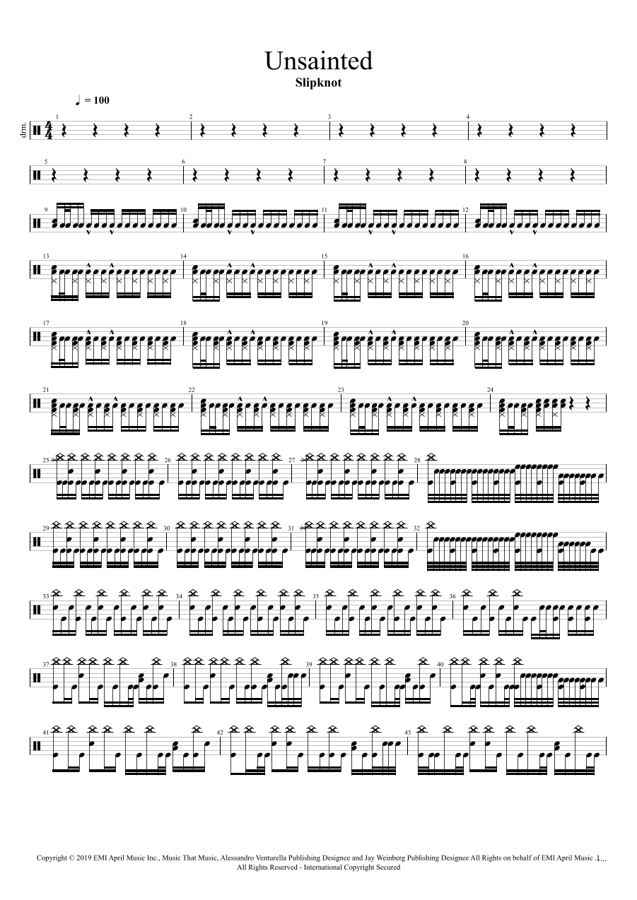 Unsainted (arr. Cyril Mayer)