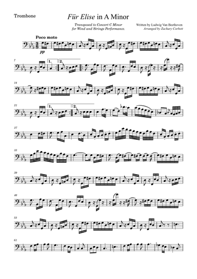 Fur Elise (arr. Zachary Corbett)