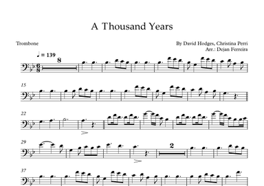 A Thousand Years (arr. Dejan Ferreira)