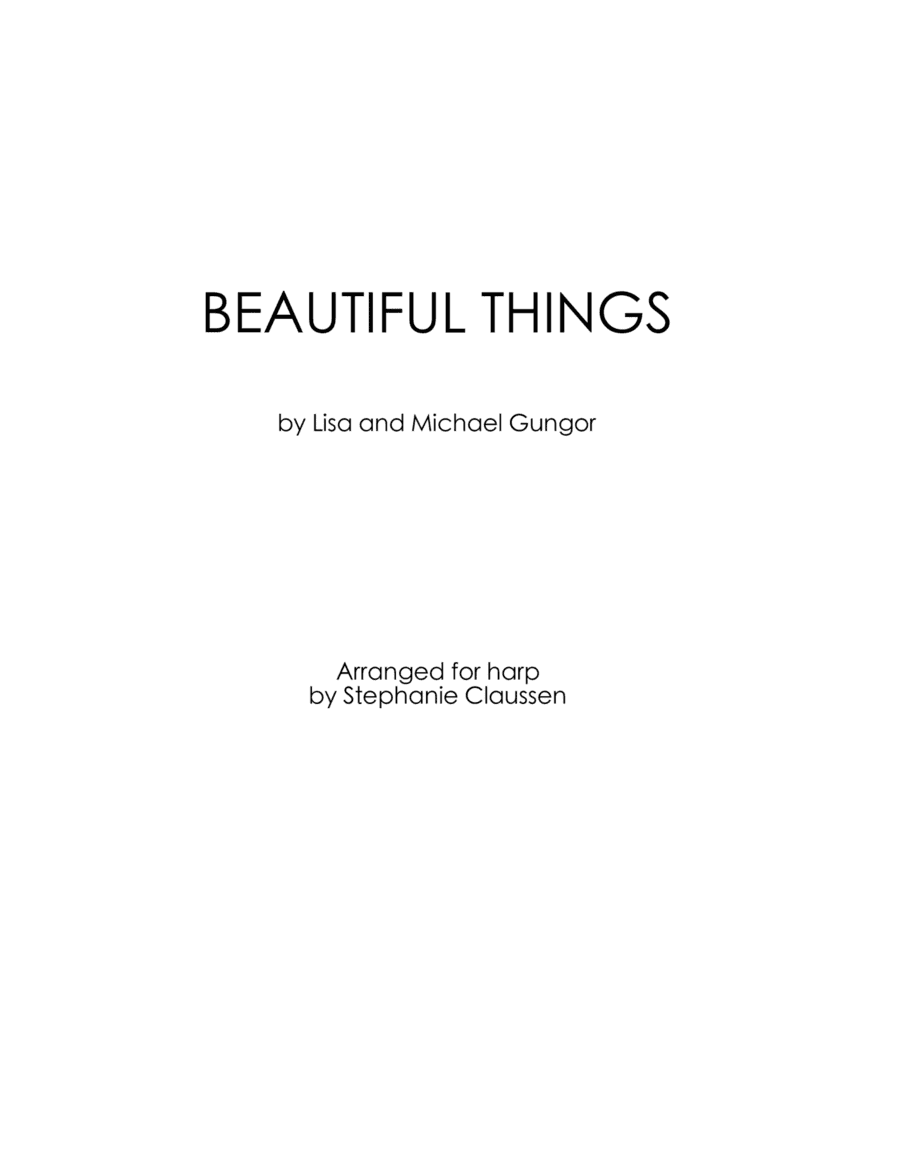 Beautiful Things (arr. Stephanie Claussen)