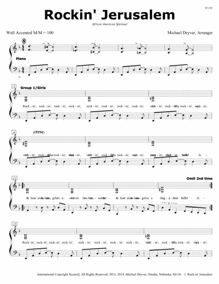 Rockin' Jerusalem (arr. Contemporary Choral Series)