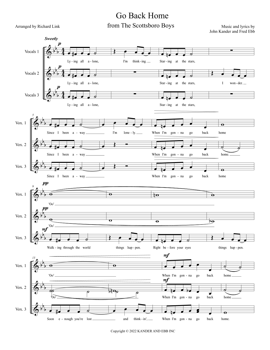 Go Back Home (arr. Richard Link)