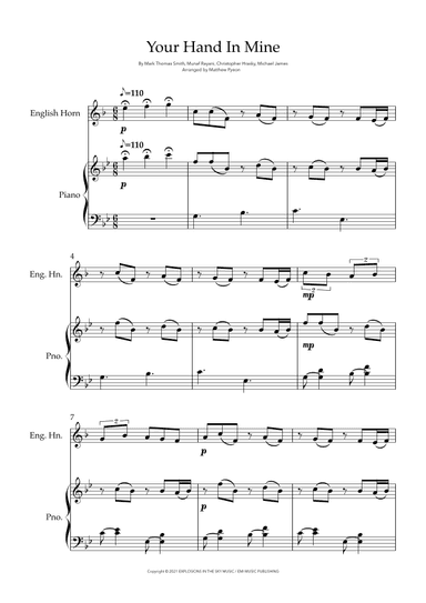 Your Hand In Mine (arr. Matthew pyeon)