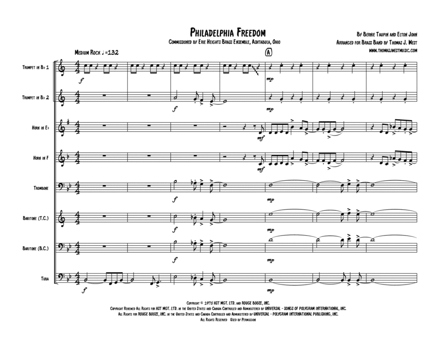 Philadelphia Freedom (arr. Thomas J. West)