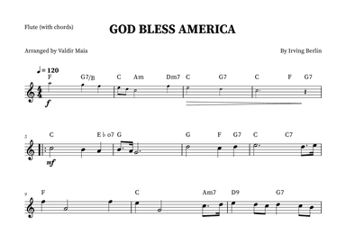 God Bless America ® (arr. Valdir Maia)