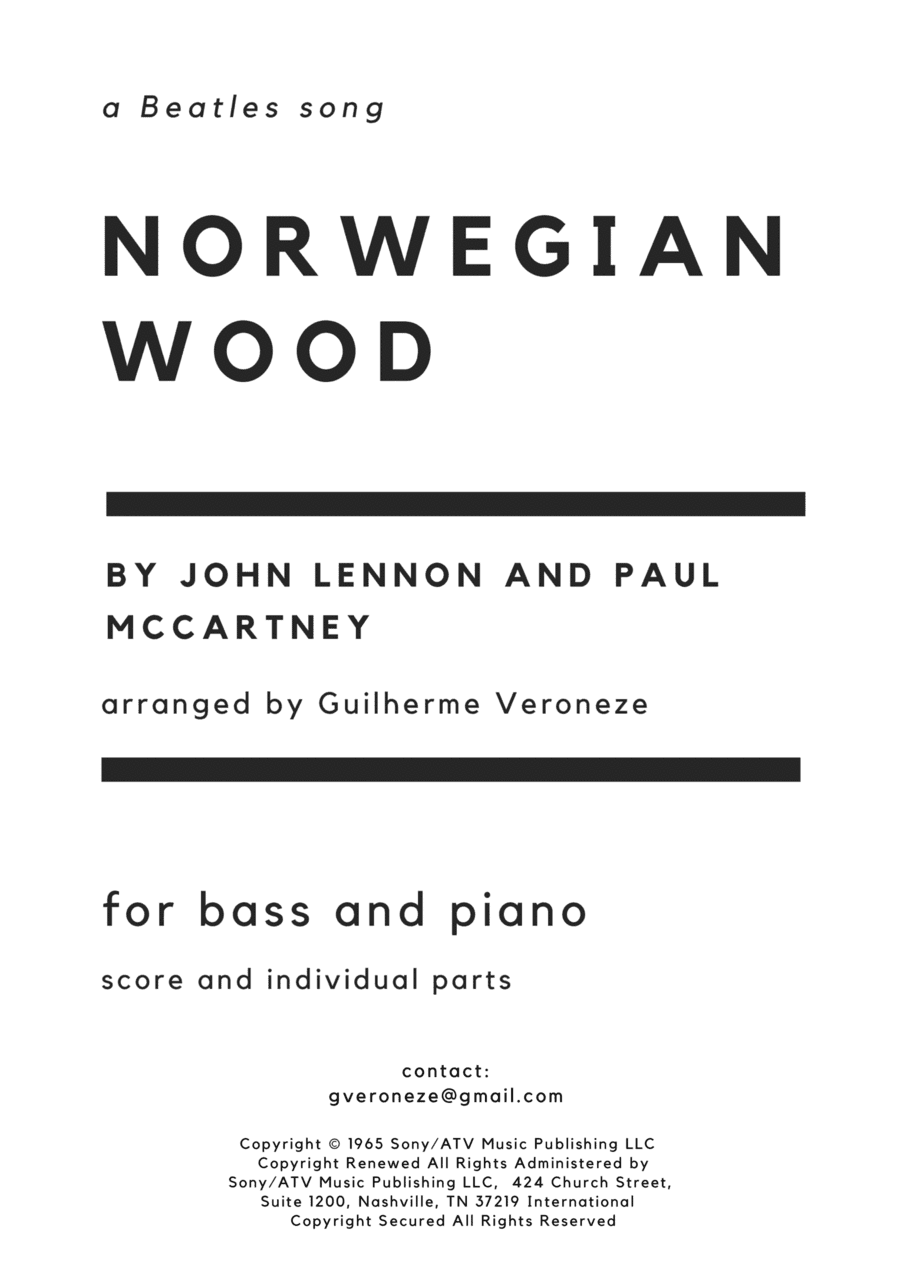 Norwegian Wood (this Bird Has Flown) (arr. Guilherme Veroneze)