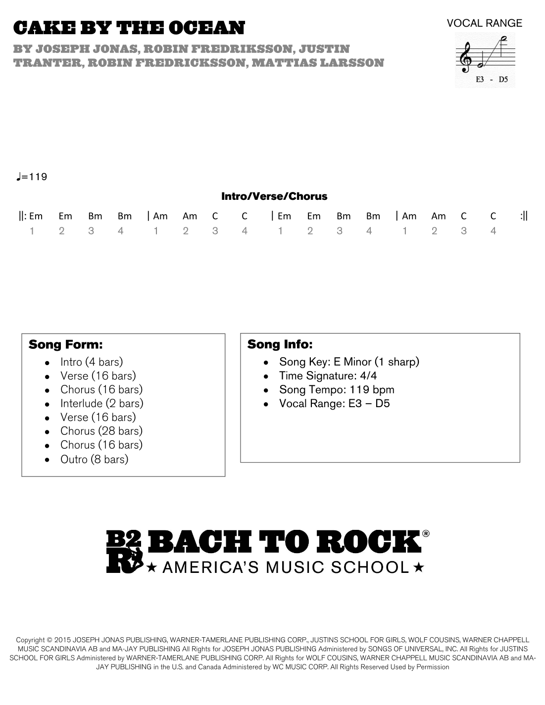 Cake By The Ocean (arr. Bach to Rock)
