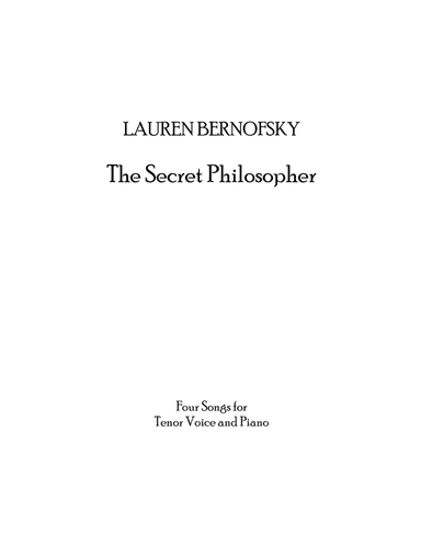 The Secret Philosopher (tenor)