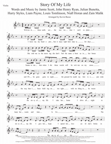 Story Of My Life (arr. Kevin Busse)