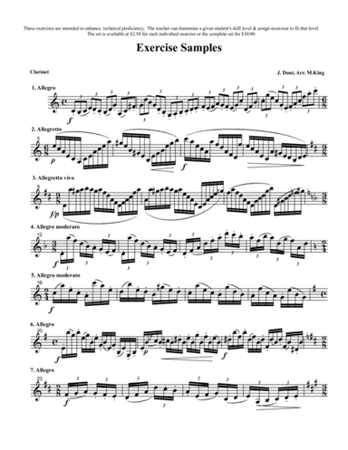 Excerpts of all Dont Etude arrangements by Marten King (arr. Marten King)