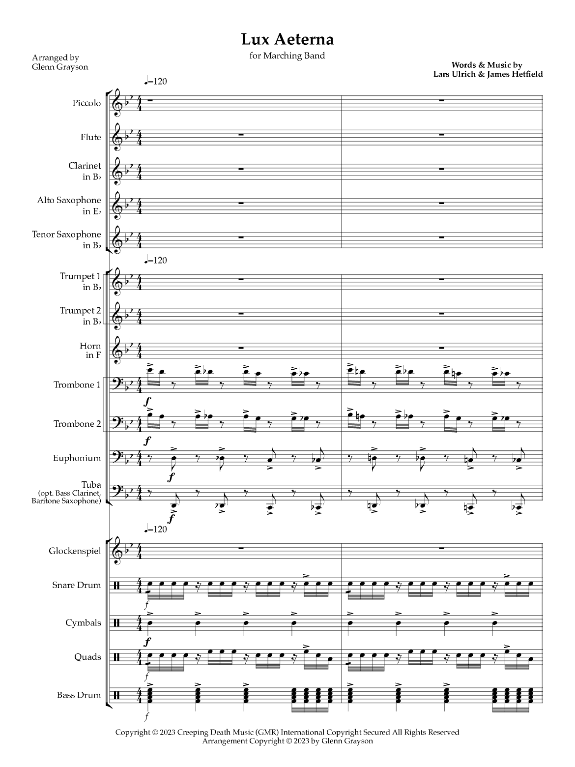Lux Æterna (arr. Glenn Grayson)