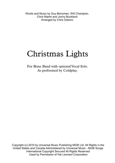 Christmas Lights (arr. Chris Osborn Music)