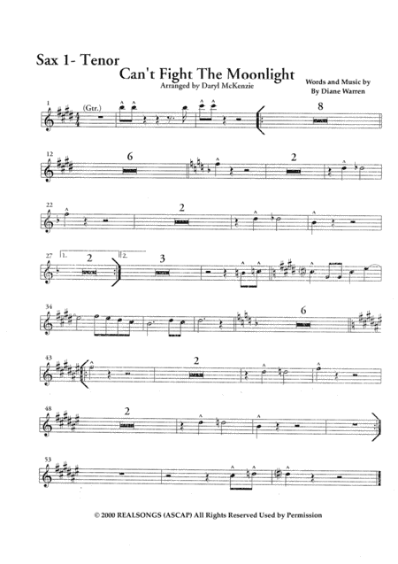Can't Fight The Moonlight (arr. Daryl McKenzie)