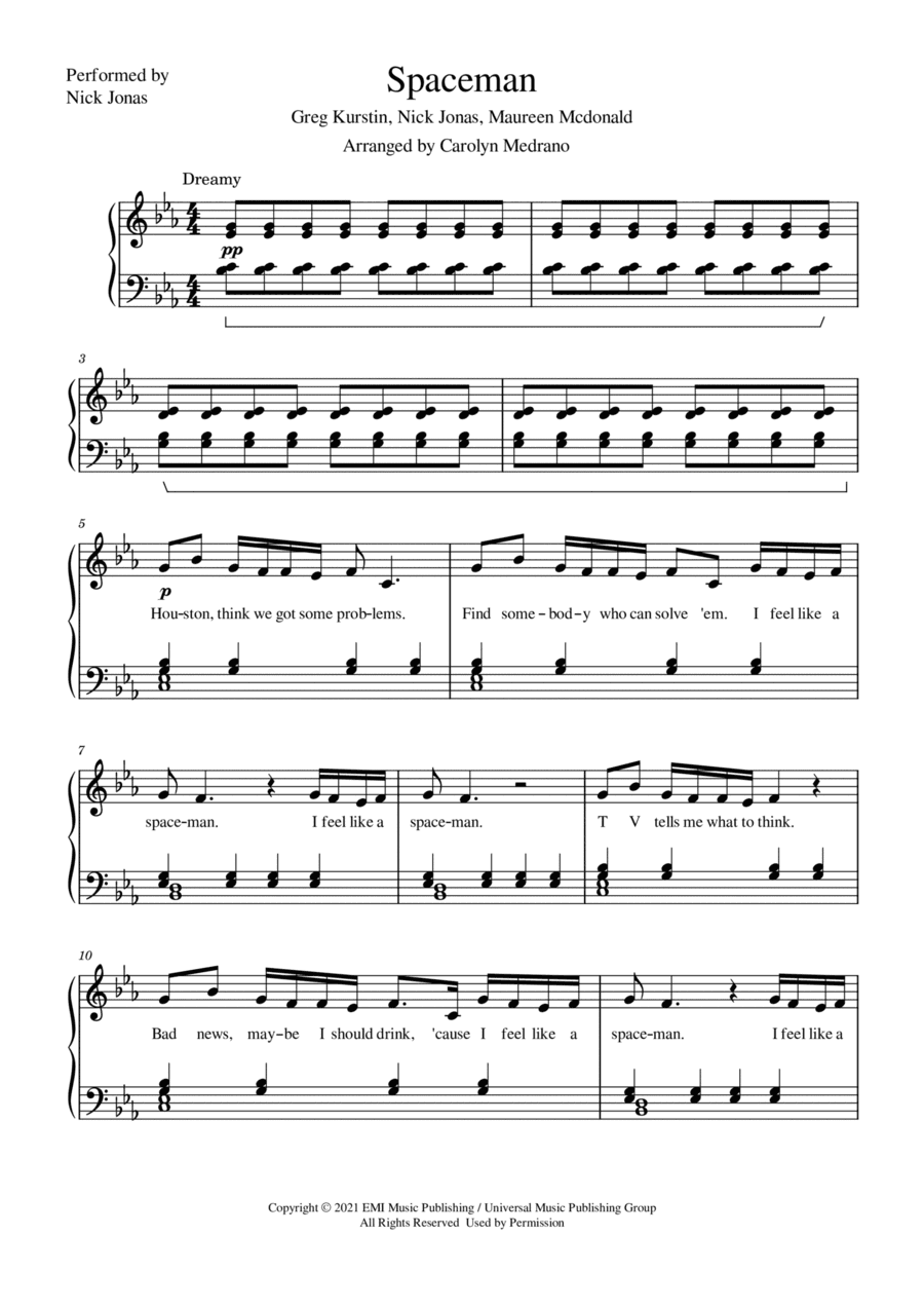 Spaceman (arr. Carolyn Medrano)